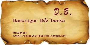 Dancziger Bíborka névjegykártya